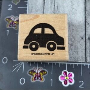Stampin' Up! Car Silhouette Shadow Vehicle 1991 Rubber Stamp #R33